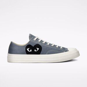 Converse x Comme des Garçons PLAY (CDG) Chuck 70 (Gray) Low US 12 NEW w/box